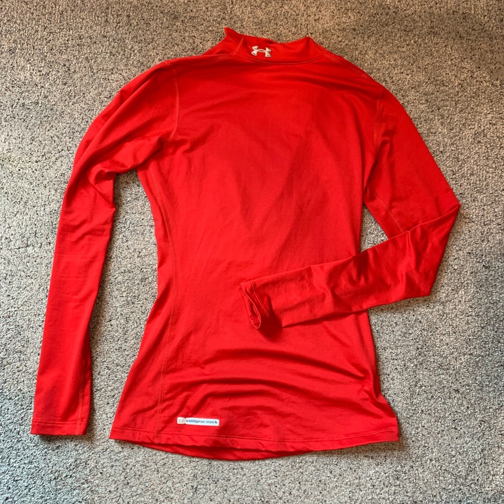Red underarmour, fleece inside.